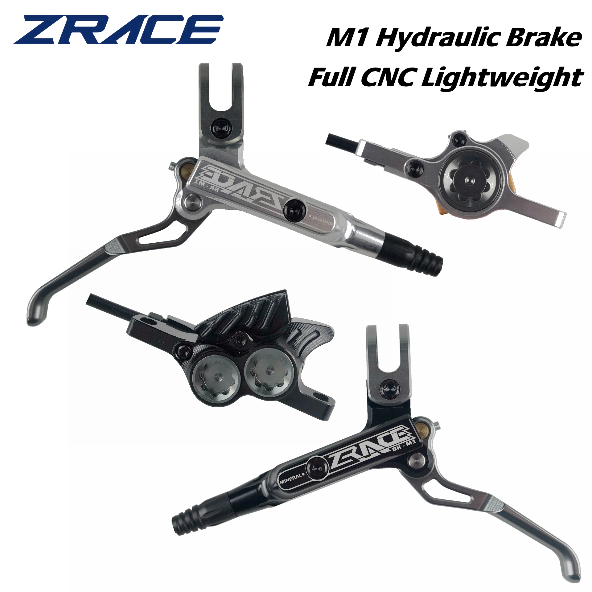 ZRACE-freno hidráulico para bicicleta de montaña M1 X2/X4, CNC completo,  ligero, juego de frenos