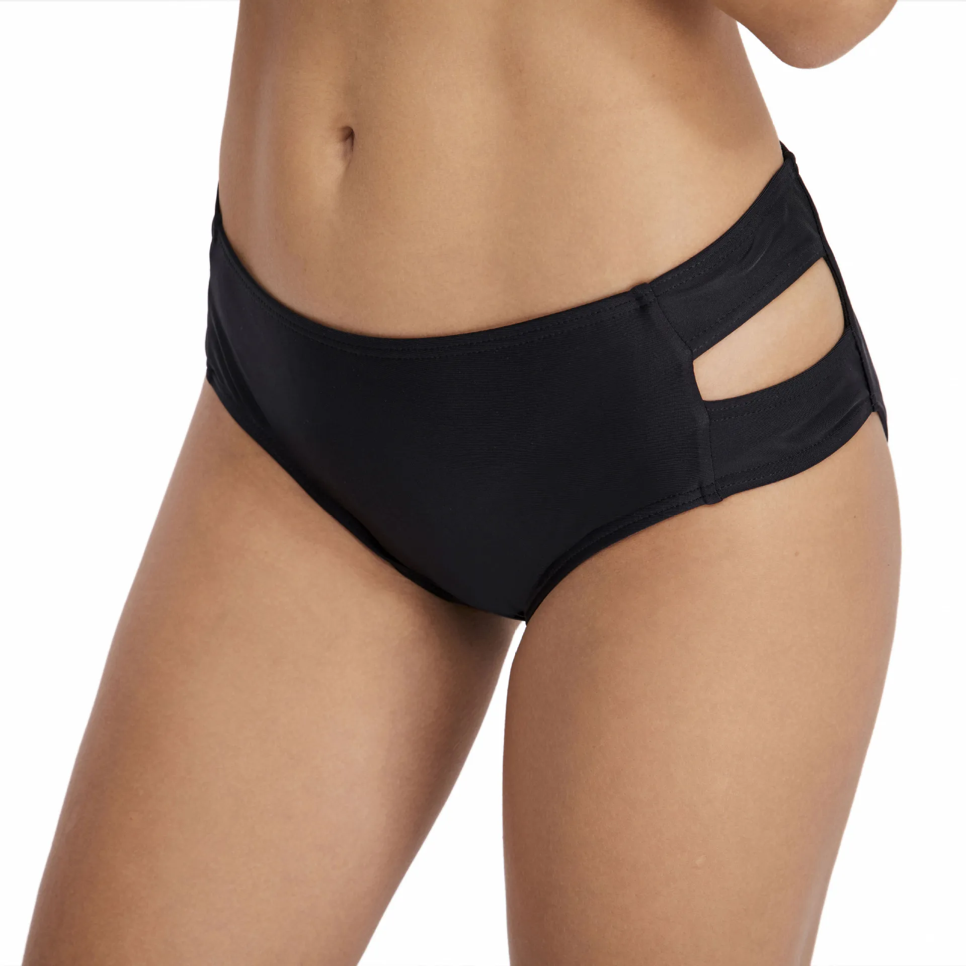 

New Swim Trunks Conservative Pleated Women's Briefs Sexy Solid Color Swimming Trunks