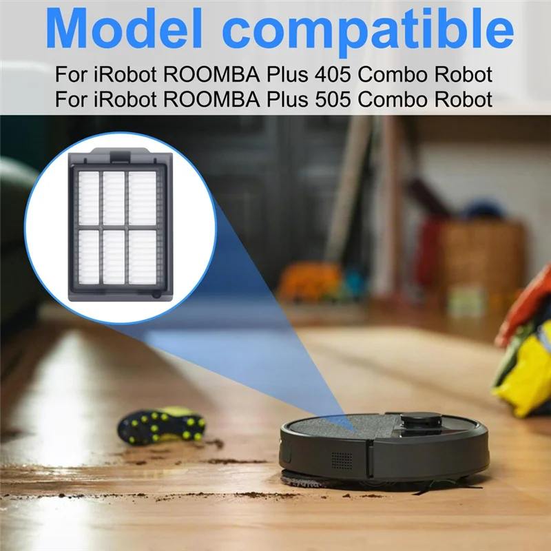 B89B-HEPA Filter Accessories For Irobot Roomba Plus 405 Combo/505 Combo Robot Vacuum Cleaner Replacement Parts Filter