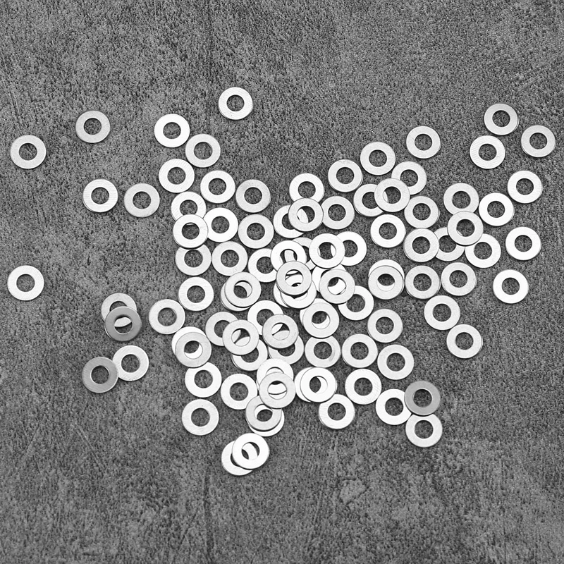 GIGI 100Pcs M3 3 Mm Metric 304 Stainless Steel Flat Washer