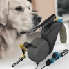 Pet Traction Rope Belt Double Pet Supplies for 2 Dogs Walking Retractable Rotation Pet Rope Dual Dog Rope Leash with Light 4