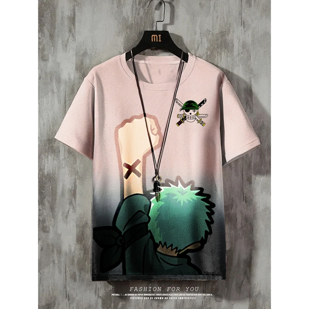 

Anime Men's T-Shirt Trend Fashion Street T-Shirt Hip-Hop Loose Short Sleeved Anime T Shirt For Men Clothing Casual Fashion Top
