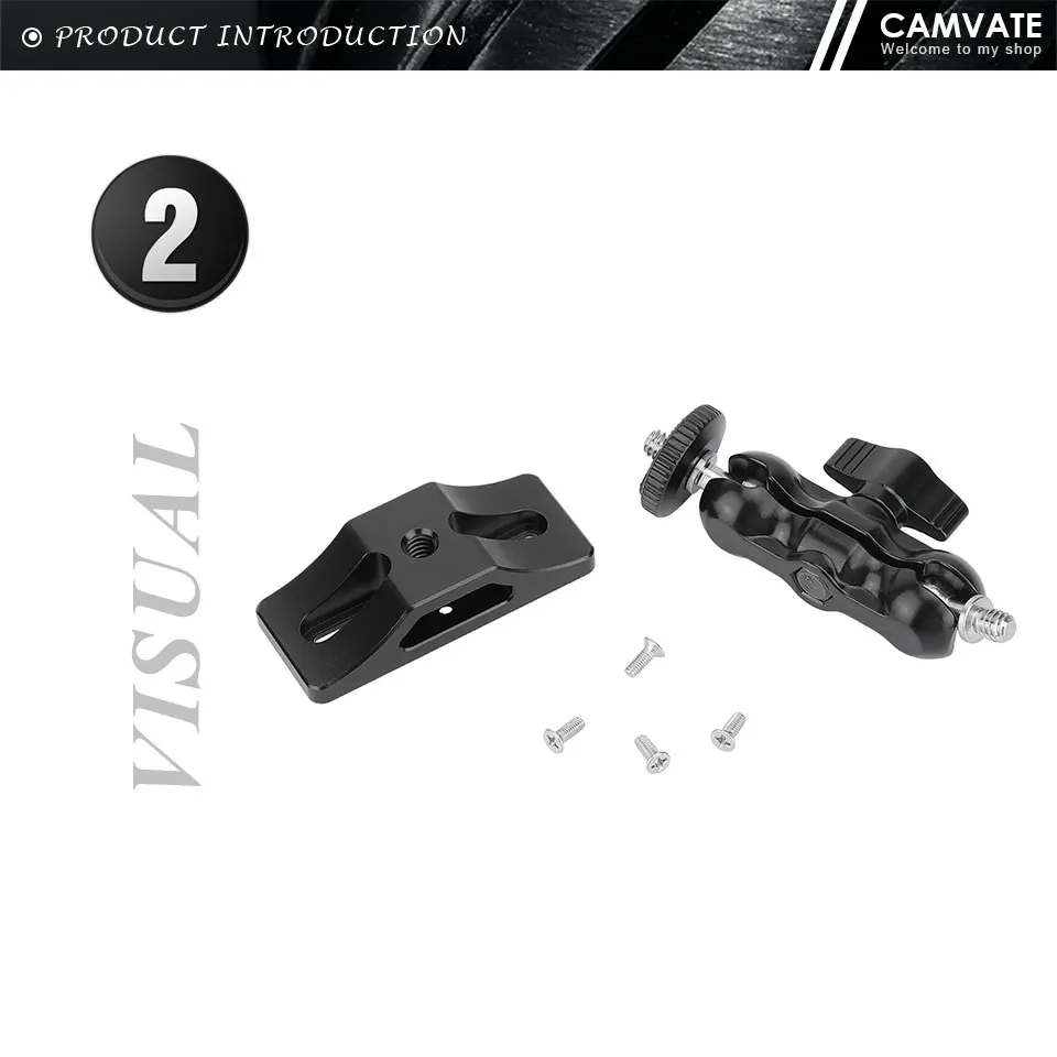 Extension Support With Ball Head Support Holder & 1/4"-20 Threaded For BlackMagi