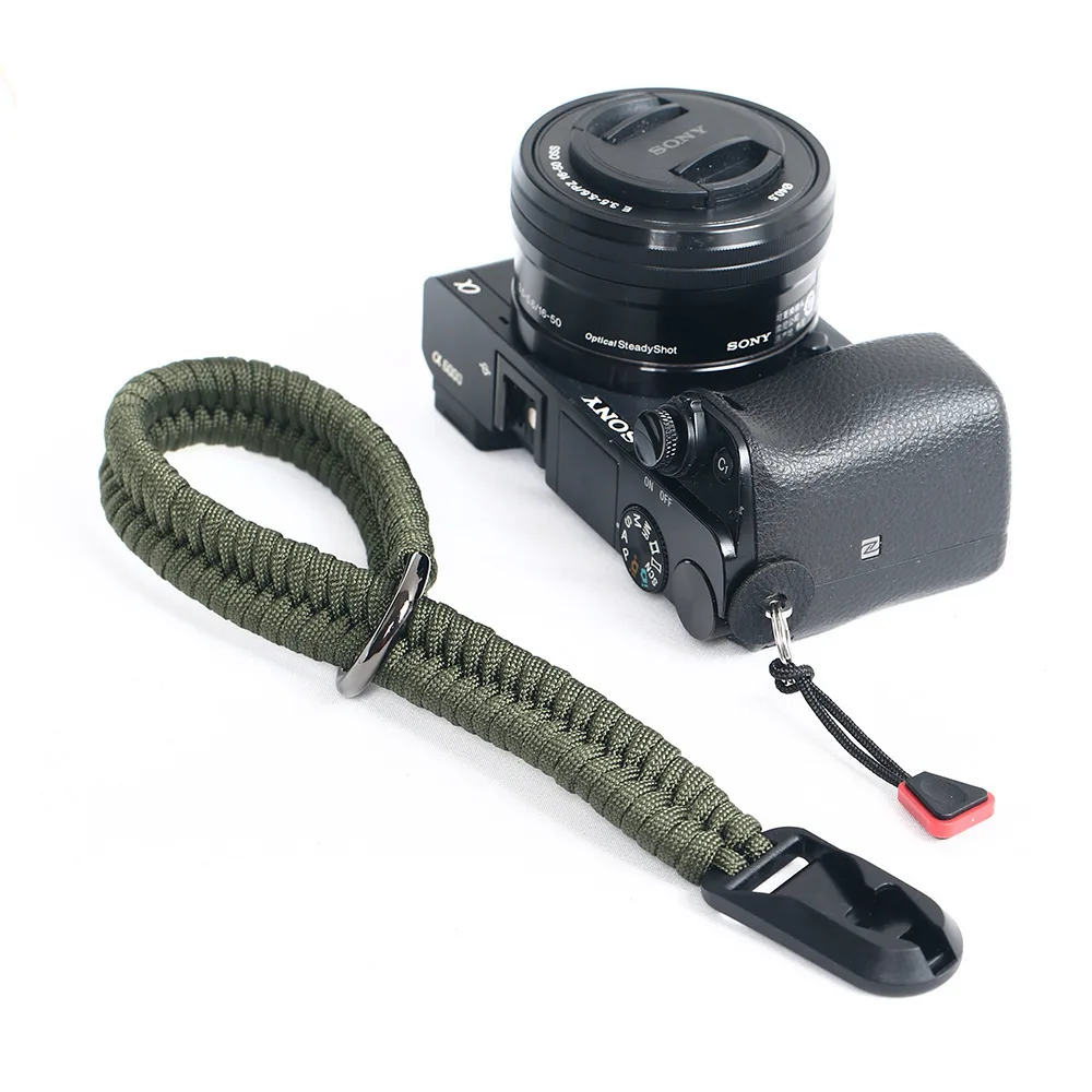 카메라 스트랩 카메라 스트랩 손목 그립 파라코드  펜탁스 손목 DSLR 카메라 로프 H3CA용 땋은 손목 밴드