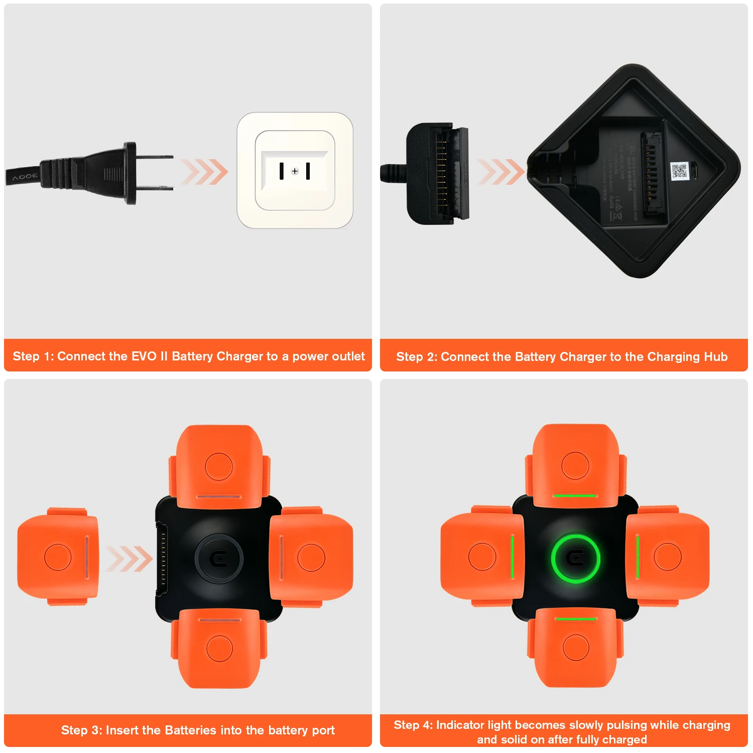 Autel Robotics Multi-battery Charger Original 4 in 1 Battery Charging Hub Camera Drone Battery Charging For EVO II Series