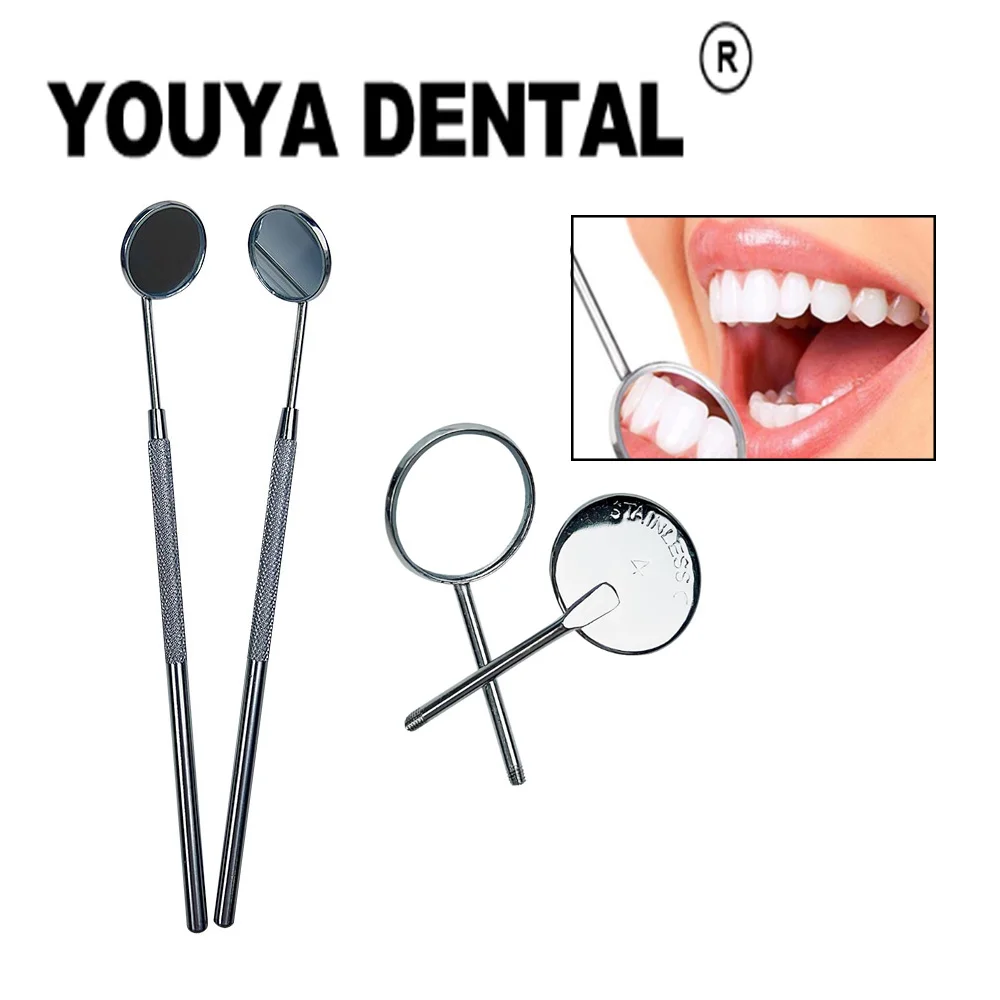 

Dental Mouth Mirror Checking The Inside of The Oral Cavity Stainless Steel Handle Teeth Whitening Clean Oral Tool