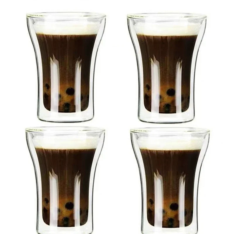 Double Wall Glass Coffee Cup - كوب قهوة زجاج مزدوج...