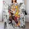 Demon Antistatic Soft Blankets & Throws Blanket Slayer Fluffy Decorative Anime Custom Fleece 6