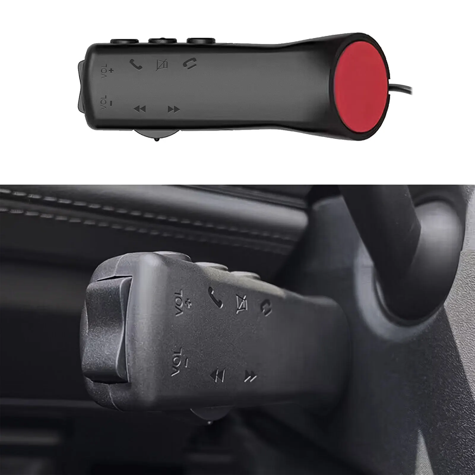 Steering Wheel Control Button Steering Wheel Remote Control 7 Key for Car Radio DVD GPS Multimedia Navigation