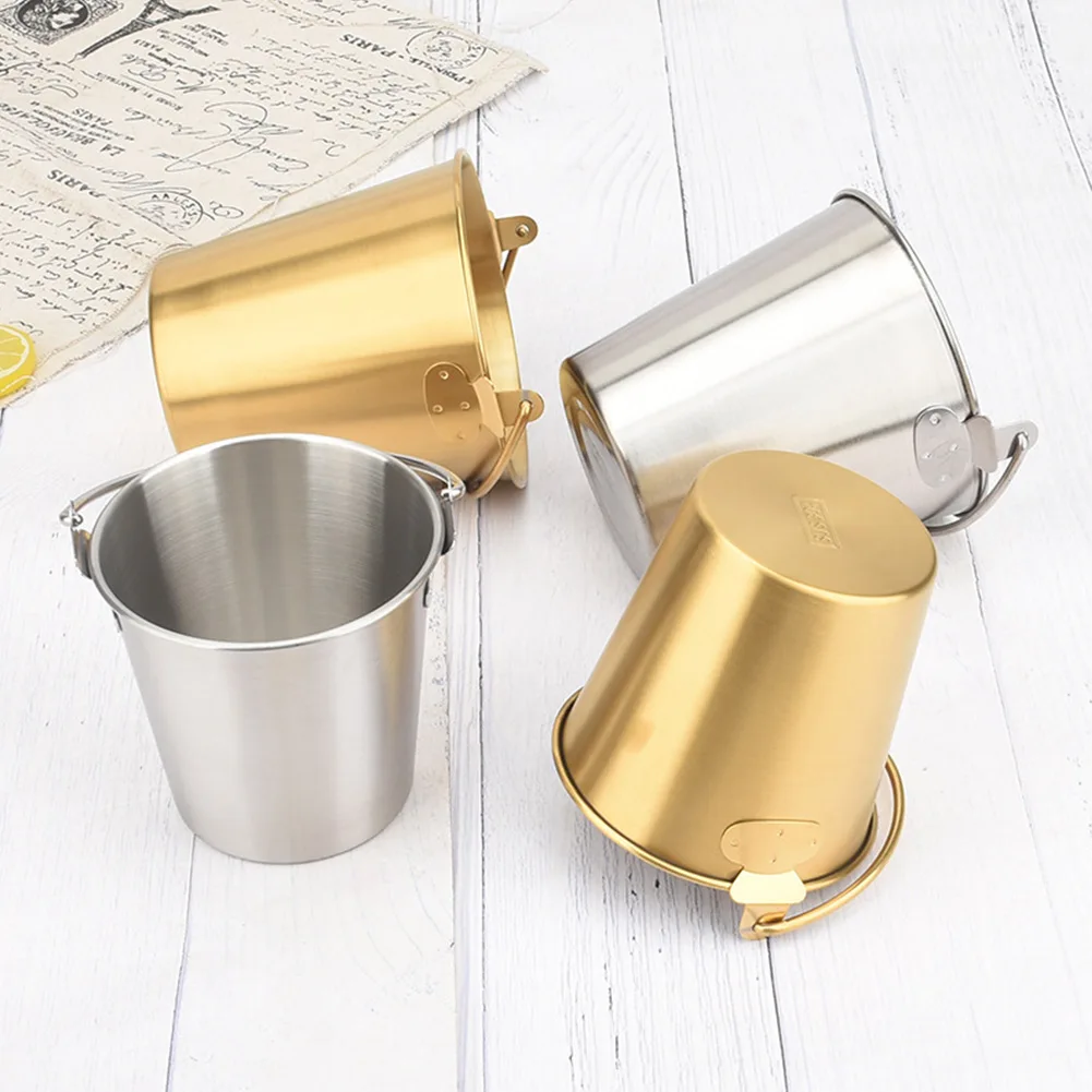 

Stainless Steel Ice Bucket Bar Ice Bucket Creative Mini Ice Bucket With Clip Beer Red Wine Household Creative Ice Cube Bucket