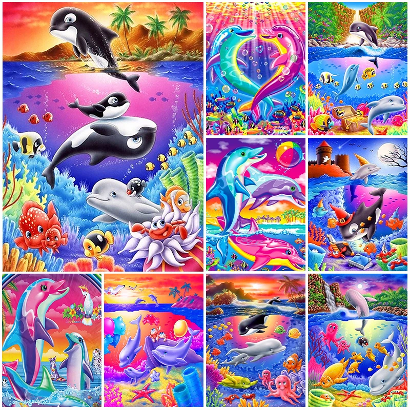 

5D алмазная живопись «рыба», «сделай сам», полный круг, искусственная вышивка, вышивка крестиком, животное, морской вид, мозаика, украшение для стен, искусство