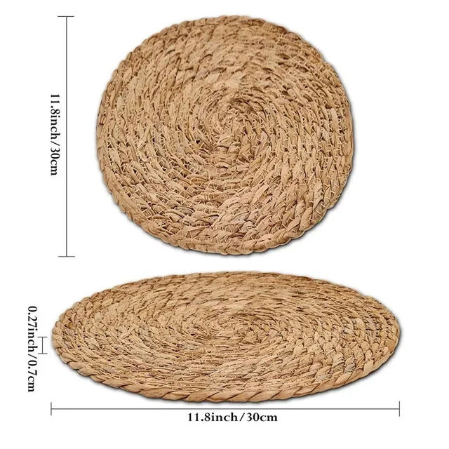 Handwoven Rattan Placemats Set 3