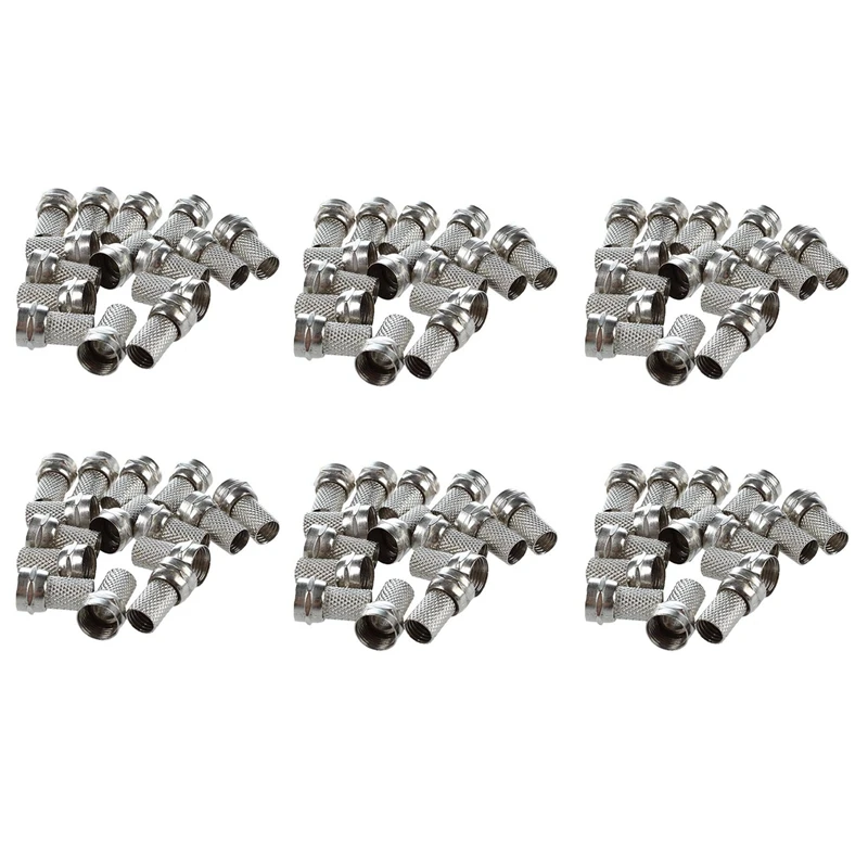 

90 Pcs RG6 F-Type Twist-On Coax Coaxial Cable RF Connector Male For CCTV Camera