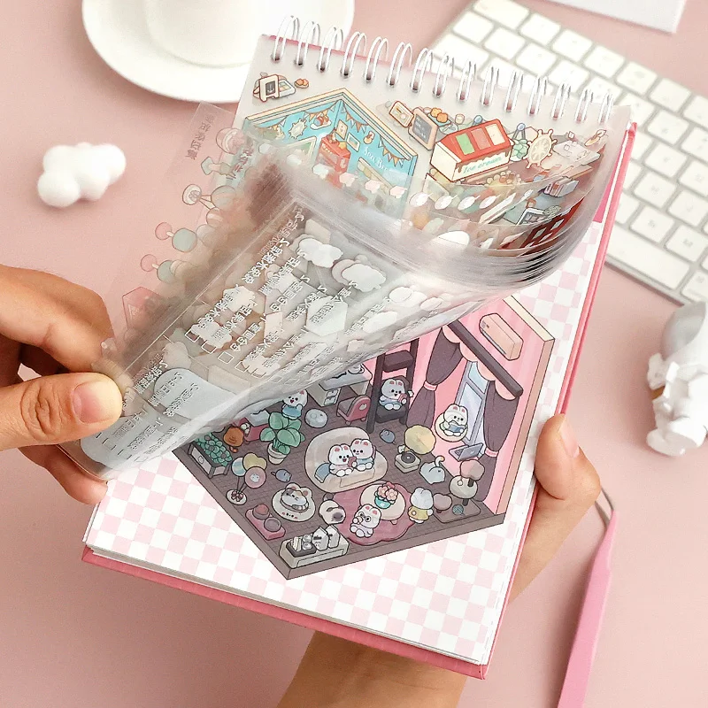 45 Stücke Cartoon Landschaft Aufkleber Buch DIY 3DMminiatur Szene Sammlung 1,0 Aufkleber Geschenk für Kind Kind kawaii schreibwaren aufkleber – Detail 16