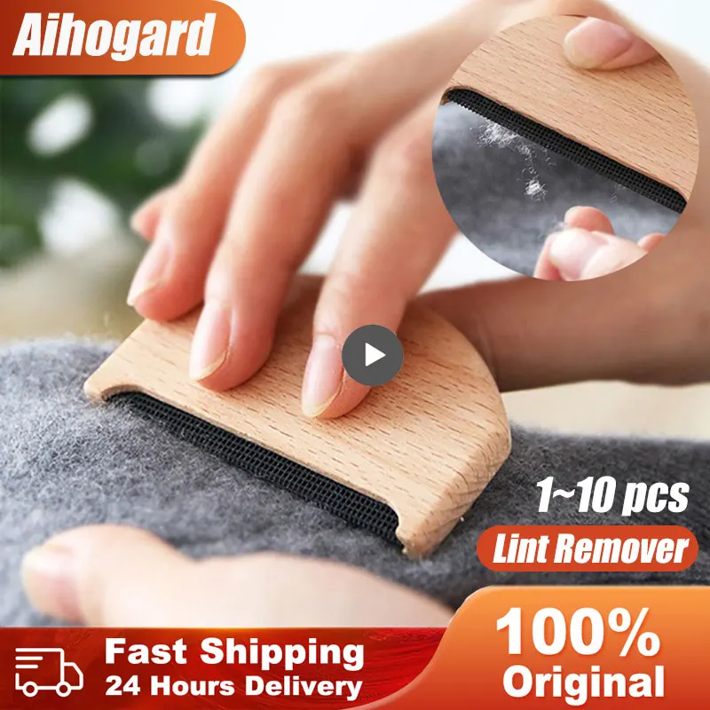 

1~10PCS Wooden Garment Care Anti Pilling Manual Sweater Brush Home Use Lint Remover Fabric Comb Easy Clean Trimmer Household