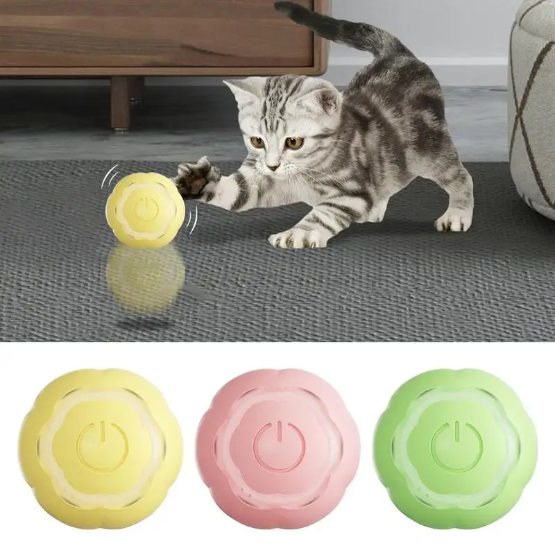 

Умные игрушки для кошек, Интерактивная игрушка для кошек, мяч с USB-зарядкой, игровой мяч для котят, автоматический вращающийся на 360 градусов Роботизированный мяч для кошек