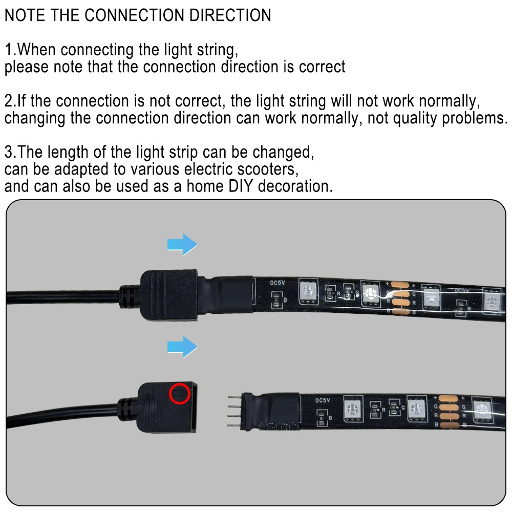 Roller LED Streifen Mehrere Farbe Für Xiaomi M365 1s Pro Pro2 MI3 Elektrische Roller Sicherheit Nachtlicht Taschenlampe Lampe – Detail 5