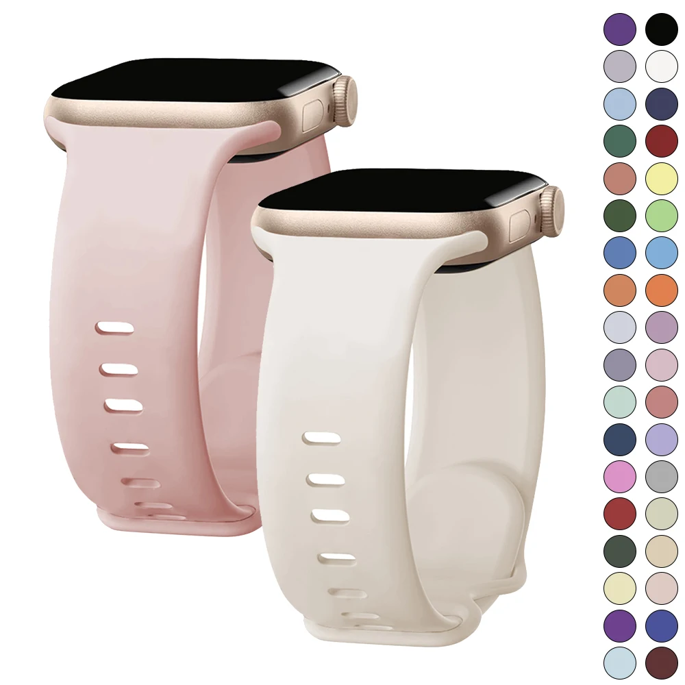 Silicone Sports Band for Smartwatch - Adjustable Loop Bracelet