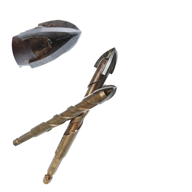 Drill Bit Set 3-12mm Cross Hex Tile For Glass Ceramic Concrete Hole Opener Brick Hard Alloy Triangle Bit Tool Kit