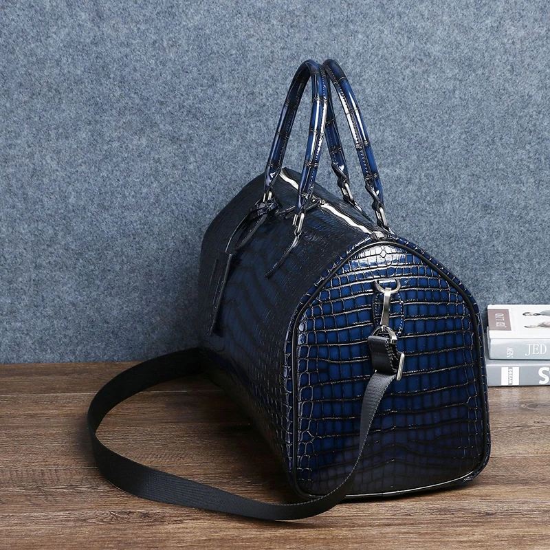 High quality cowhide Crocodile pattern luggage 3