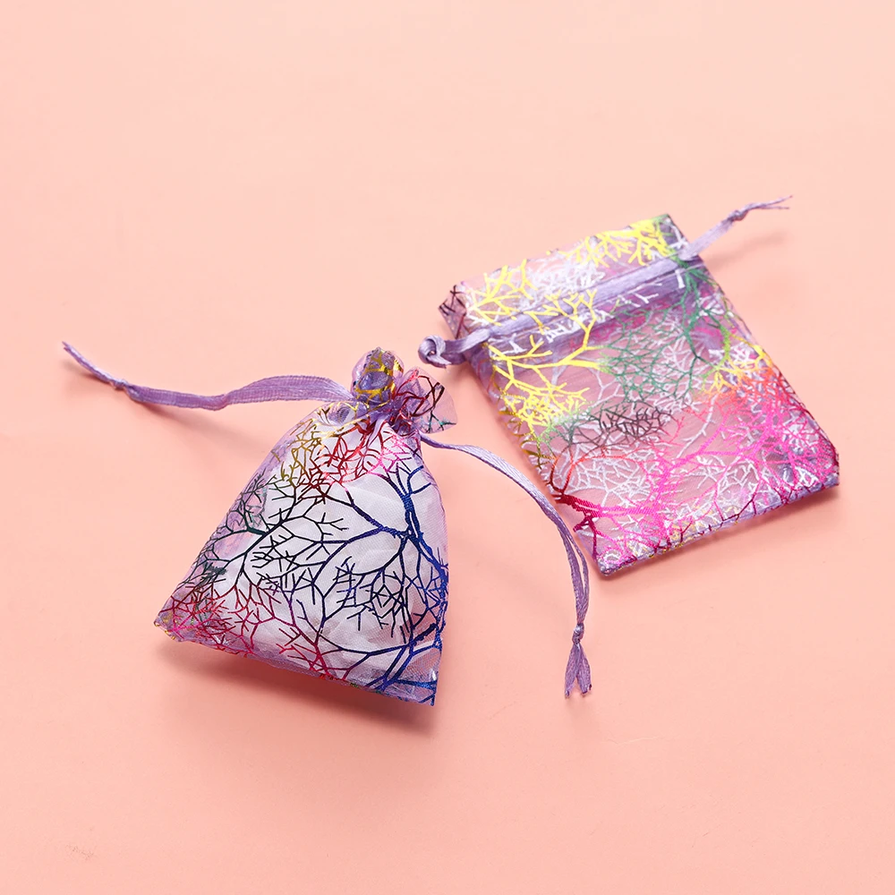 20 teile/los Bunte Zweig Kordelzug Organisation Taschen DIY Schmuck Machen Verpackung Taschen Süßigkeiten Hochzeit Party Taschen Geschenke Beutel – Detail 8