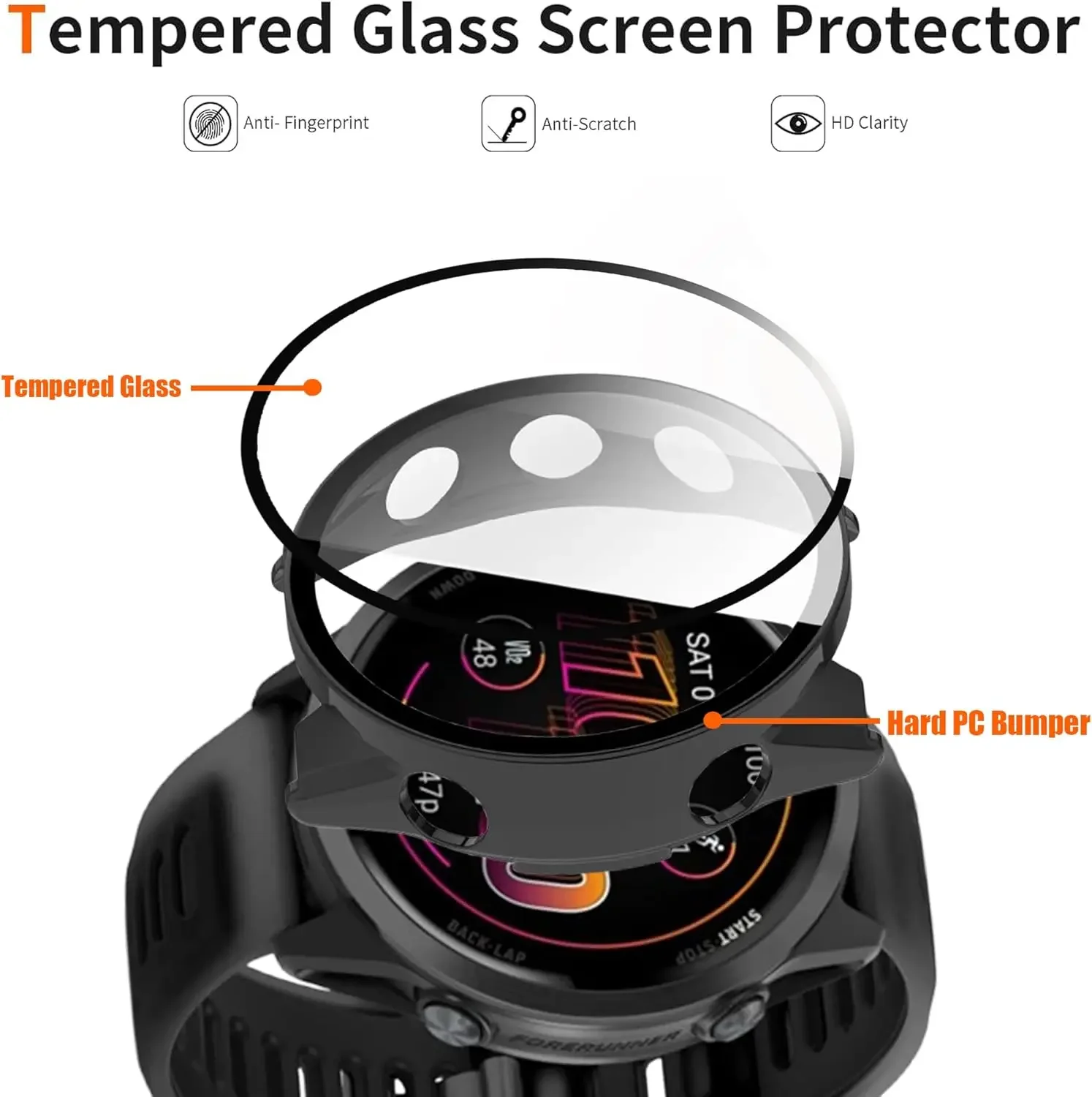 Enhanced Tempered Glass Protective PC Case Cover