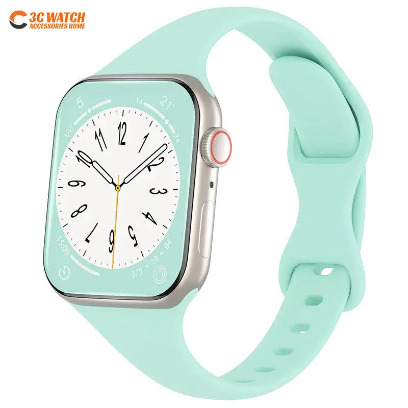 Thin Silicone Solid Color Strap Bracelet