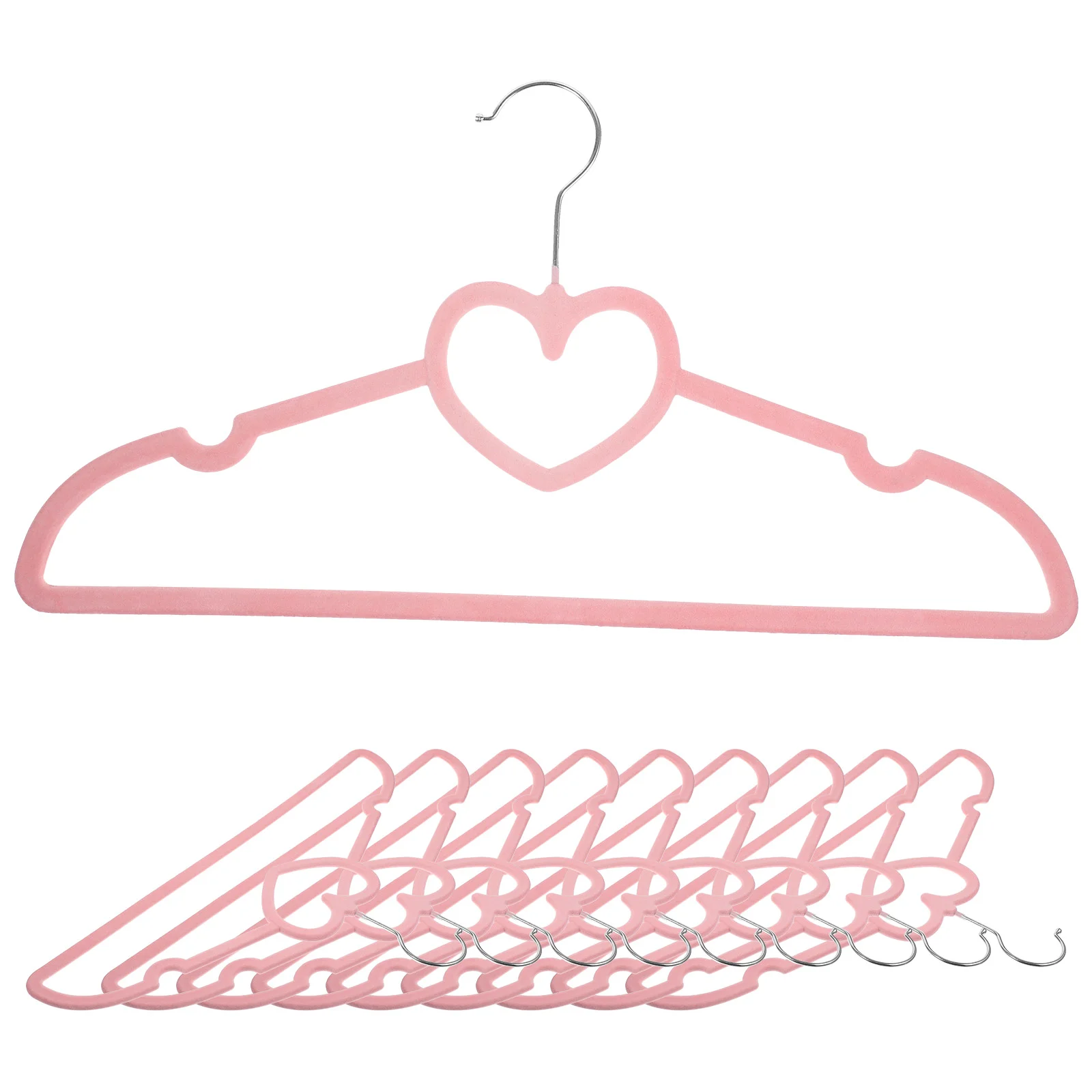 

10 pcs Plastic Heart Hangers Coat Hangers Clothes Hangers Dress Hanging Hangers for Home