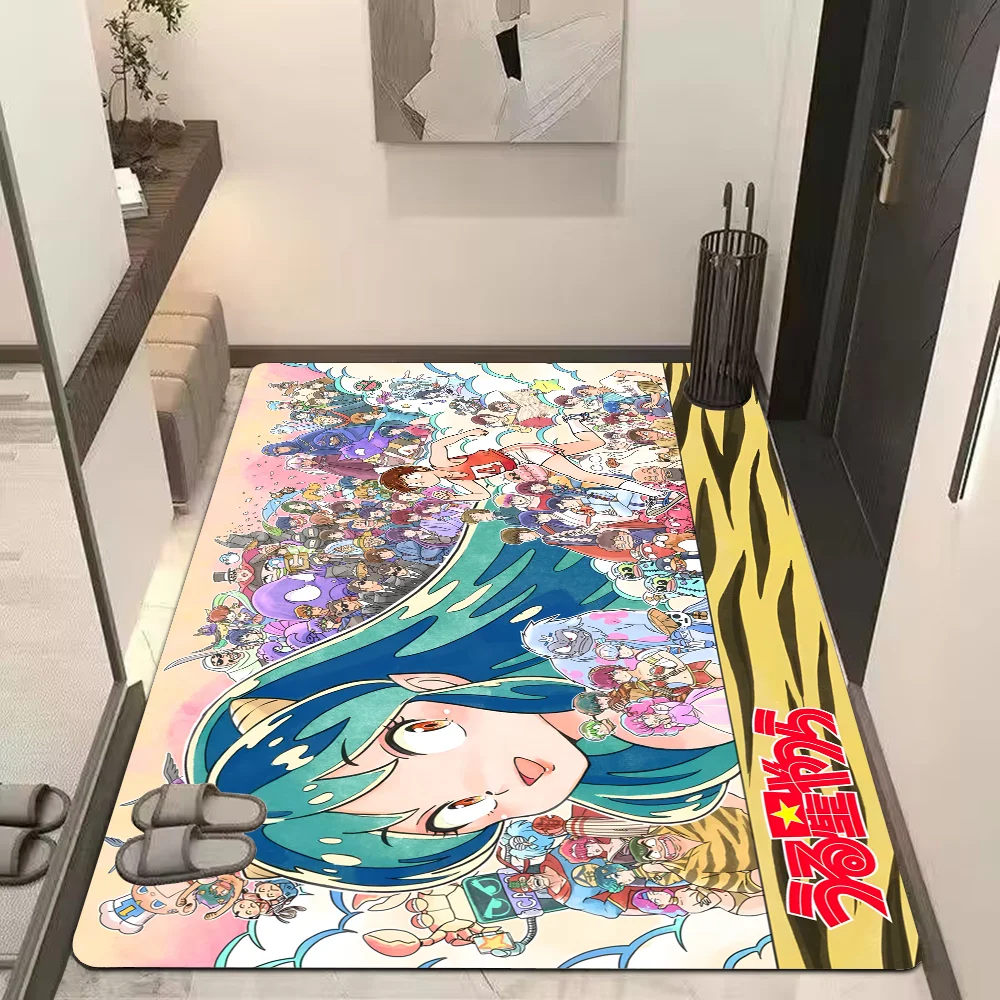 Urusei Yatsura Door Mat Kids Room Bedroom Decoration Balcony Anti-Slip Doormat Living Room Doormat Area Rug 2