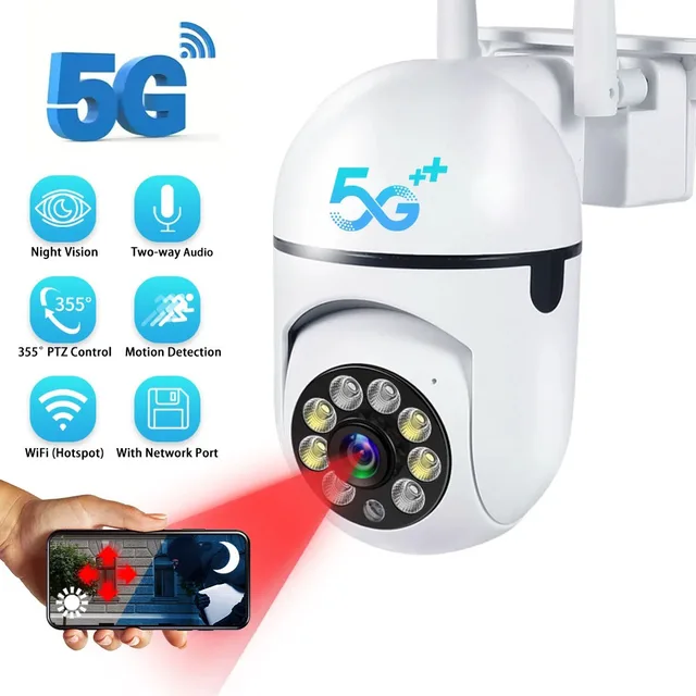 Yiiot APP 5G IP Camera 1080P HD WiFi Surveillance Camera Full Color Night Vision Security Camera 4x Digital Zoom Wireless Camera 1