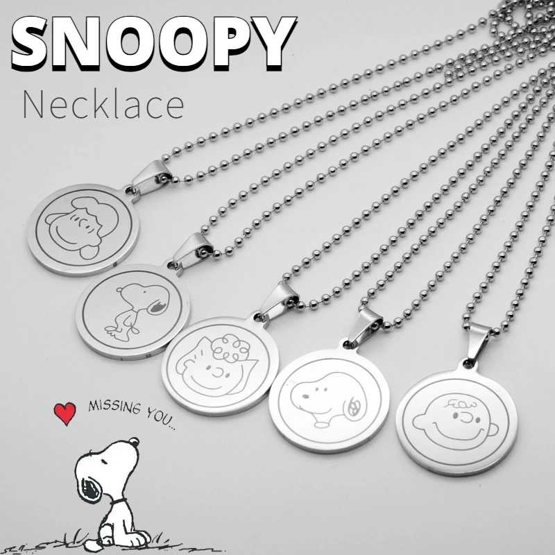 Tanio Snoopy cartoon Chain długi naszyjnik Hip Hop kobiety mężczyźni