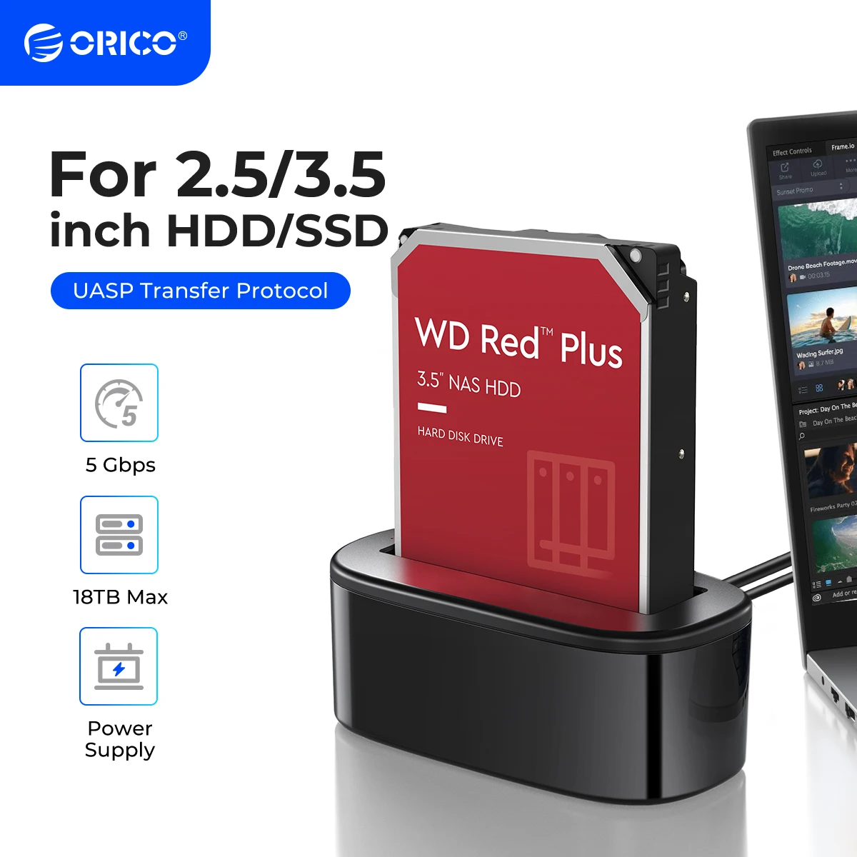 ORICO Hard Drive Docking Station USB 3.0 to SATA HDD Docking