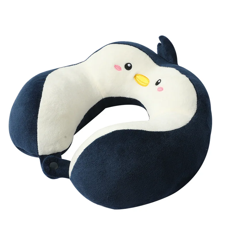 Neck Pillow Desk Nap Pillow New Hump Cartoon U-shaped Pillow Pp Cotton Crystal Velvet Embroidery U-shaped Pillow Car Neck Office Nap Neck
