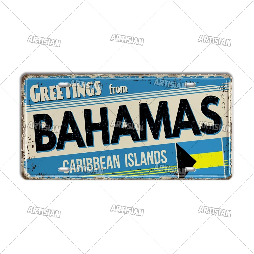 Plaque D'Immatriculation Vanité Cuba Vintage - Aluminium, Personnalisable