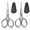 1Pcs Facial Hair Beard Scissors for Mustache, Nose, Eyebrows and Nail Cutting Scissors Stainless Steel Trimming Makeup Scissors 1