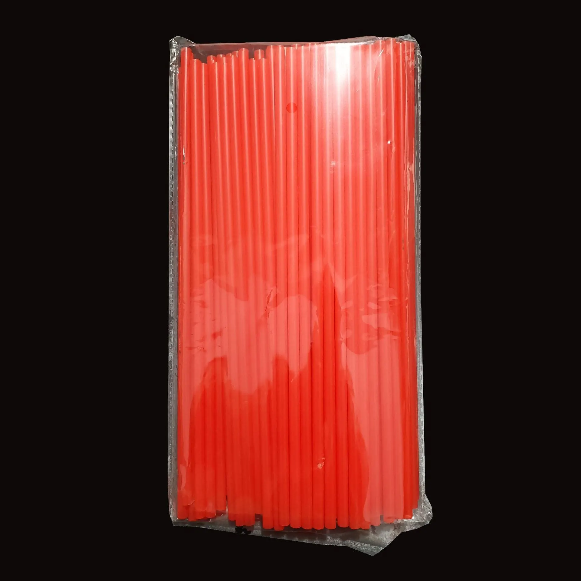 Disposable plastic straws Colorful Party Event Drinking Straws Flexible Large Straight Tube Straw Bar Accessories 6*190mm 100PCS