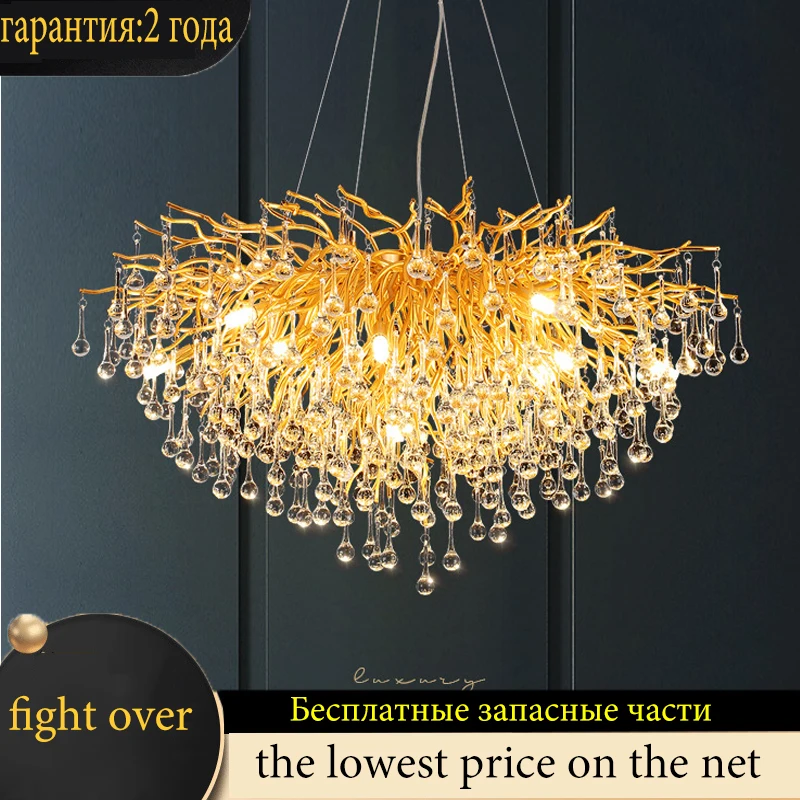 Ora Led Soggiorno Lampadario Di Cristallo Camera Da Letto Lampada Da Soffitto In Cristallo Sala Da Pranzo Plafoniera In Cristallo Villa Illuminazione 