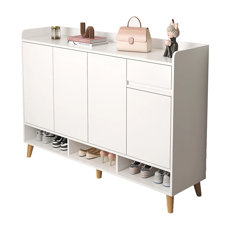 

Multi-layer dust-proof shoe cabinet in living room with porch integrated by wall outside corridor at home entrance.