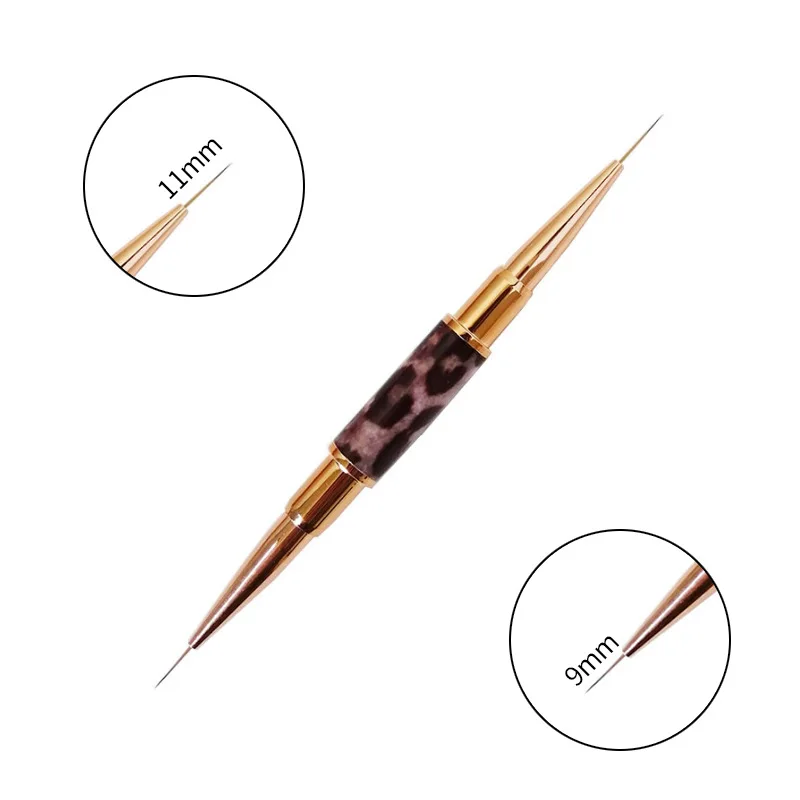 Nail Art Liner Brushes  Leopard Print Acrylic French Stripe Drawing Painting Pen Gel Polish Nail Art Manicure Tools 6