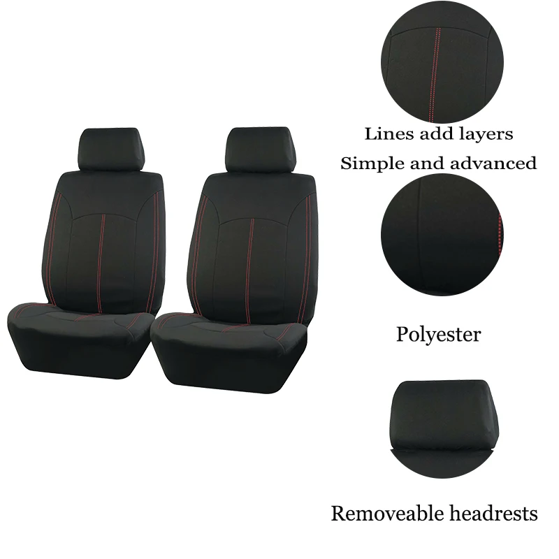 AUTOKING 4pcs/9pcs Universal Polyester Car Seat Cover Set Car Accessories Interior Fit For Most Car, Truck, SUV, or Van