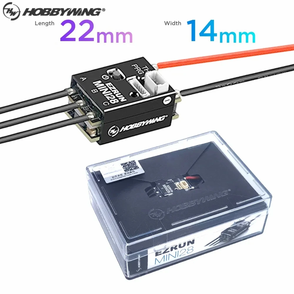 Hobbywing Ezrun Mini28 30A Sensored Brushless Esc Controllo Elettronico Della Velocità Per Auto 1/28Th & 1/27Th Rc