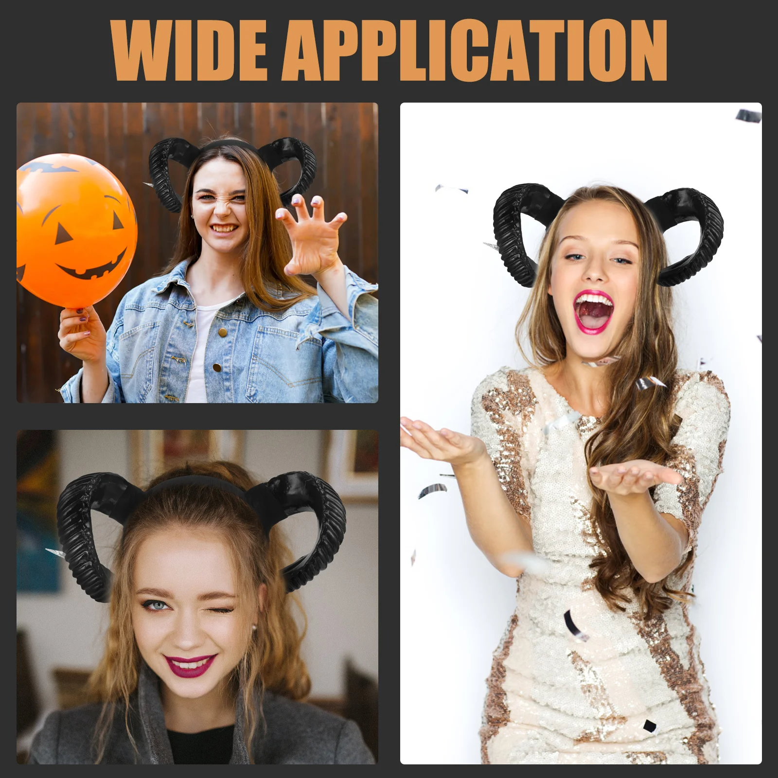 Horn Hair Decorations For Girls Cosplay Party Festival Band for Adults Women Men anime hair accessories