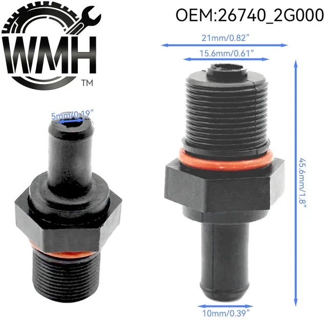 1/5/10 ชิ้น 26740-2G000 267402G000 ชุดวาล์ว PCV สำหรับรถ Tucson ปี 2010-2015, Elantra ปี 10-15, Sonata ปี 2008-2015, Hyundai Coupe ปี 12-13 1