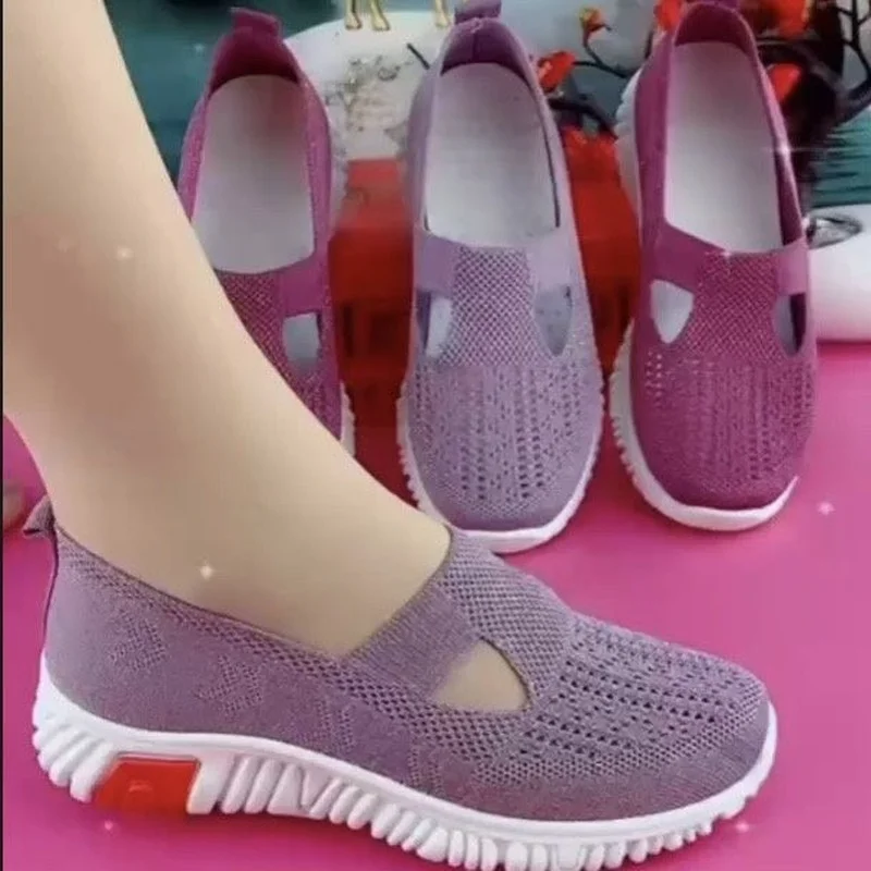 

Summer Sneakers Women Mesh Casual Shoes Soft Loafers Bottom Walking Shoes Mom Shoes Light Comfortable Shoes Women Shoes