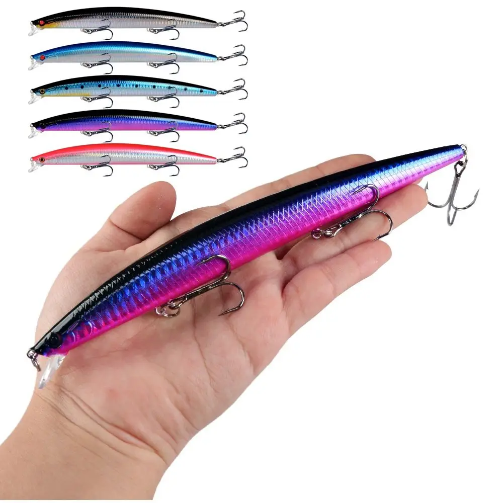 1 Pz Big Heavy Minnow Trolling Lure Fishing Bait Deep Diving Seabass Hard Bait Biomimetic Bait
