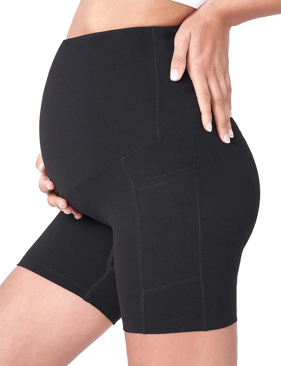 Pregnant Shorts Pregnant women pants summer thin bottomed capris shorts yoga shark pants summer clothing