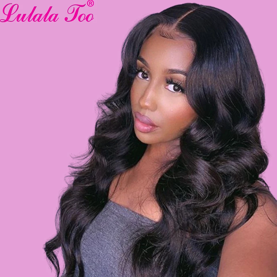 4x4 Lace Closure Wig Body Wave Human Hair Wigs Brazilian 13x4 Lace Front Wigs PrePlucked Remy Hair HD Transparent Lulalatoo