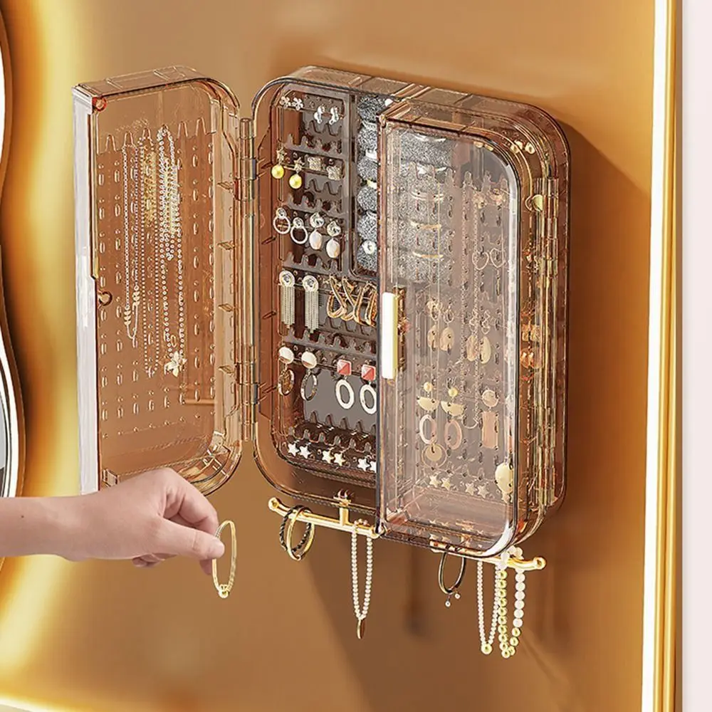 

Plastic Earring Holder Wall Mount Dustproof Earring Display Stand Large Capacity Hanging Hook Jewelry Storage Rack Gifts