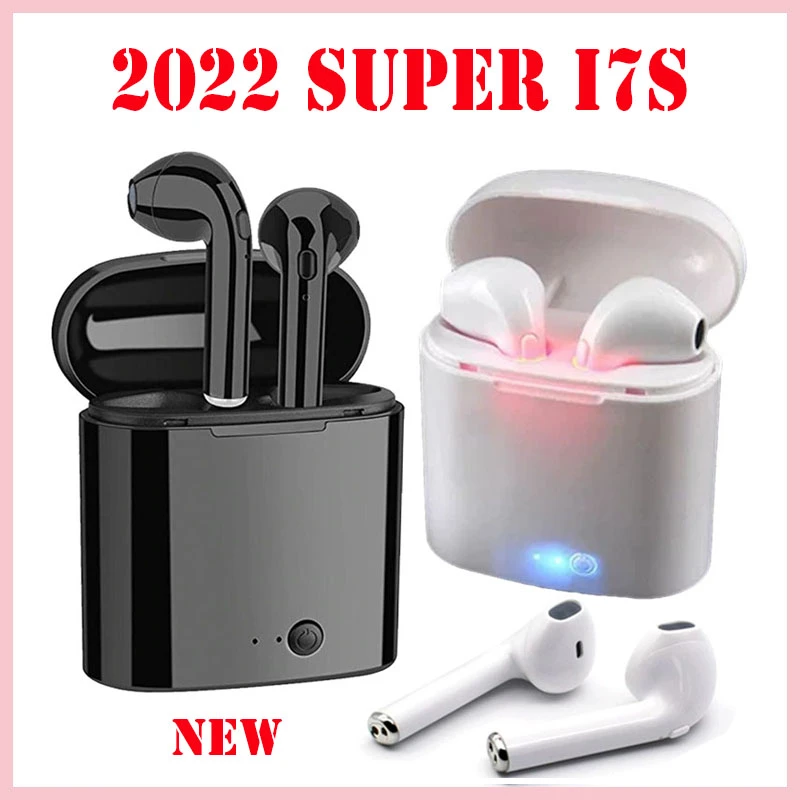 2022 I7s Wireless Headphones Bluetooth 5.0 Earphones sport Earbuds Headset With Charging  Headphones For all smartphones wired earbuds