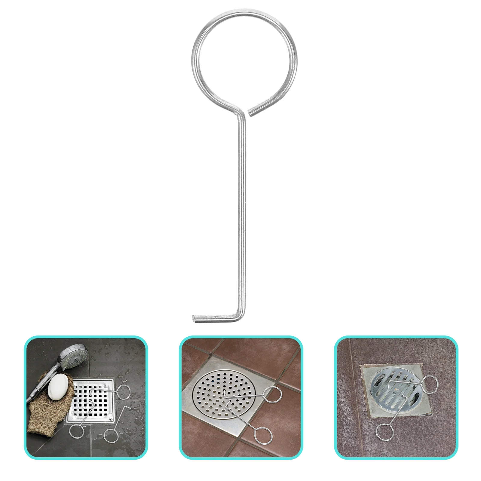 

Shower Drain Hooks Floor Drain Grate Hook Tub Drain Removal Tool Sink Strainer Lifting Hook Strainer Bathroom Extractor